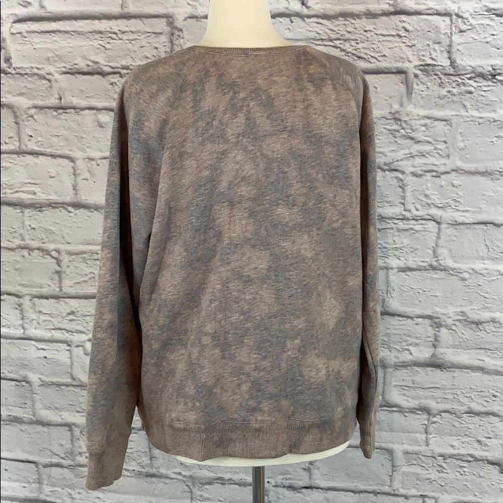 Gray Beige Bleach / Reverse Tie Dye Sweatshirt - image 4